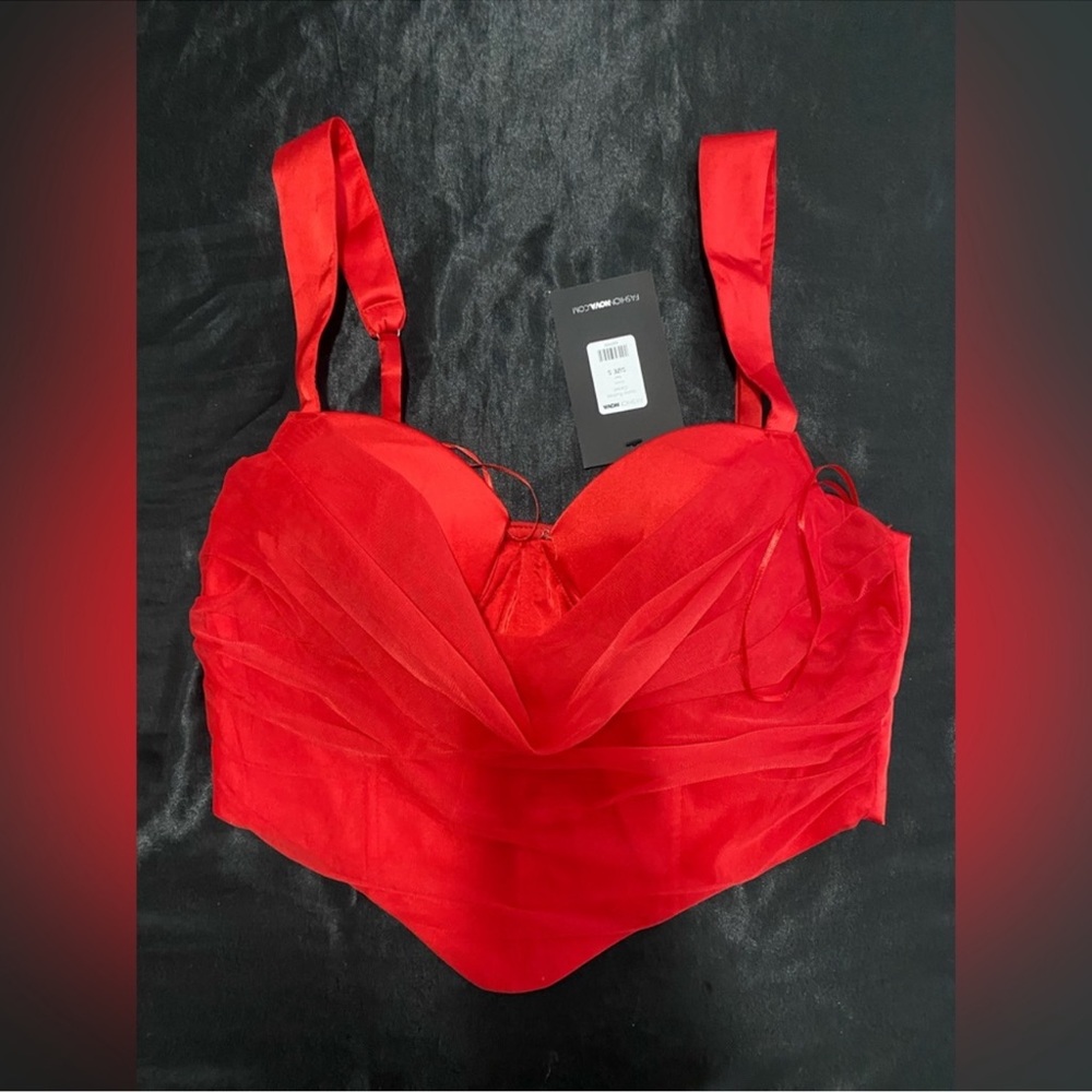 Iconic Ruched Corset - Red - Picture 2 of 6
